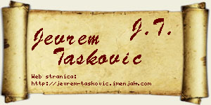 Jevrem Tasković vizit kartica